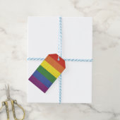 Regenboogstrepen Cadeaulabel (Met Touw)