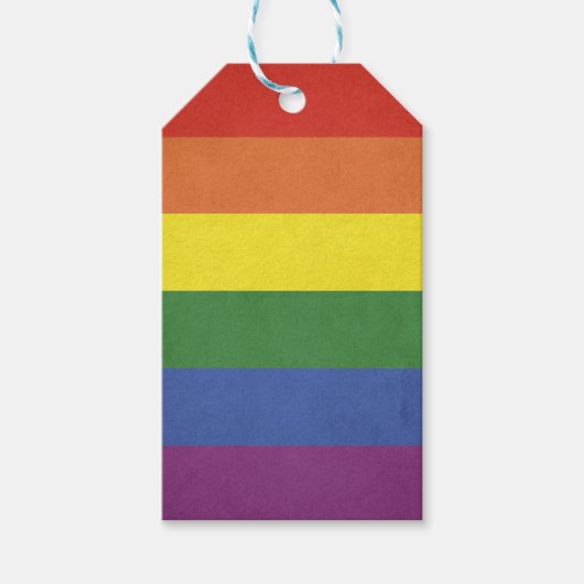 Regenboogstrepen Cadeaulabel (Voorkant)