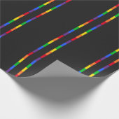 Regenboogstrepen Cadeaupapier (Hoek)