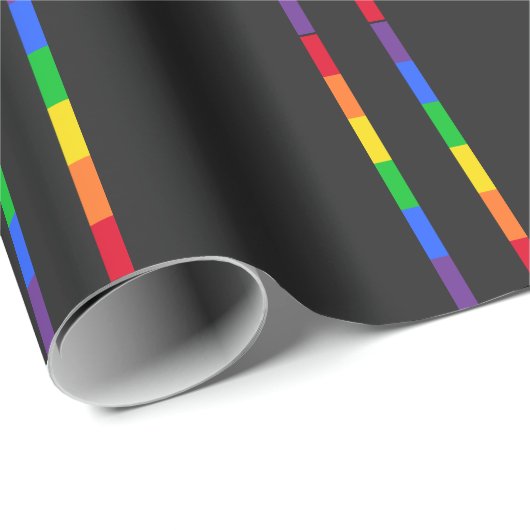 Regenboogstrepen Cadeaupapier (Rol Hoek)