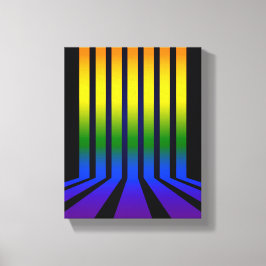 Regenboogstrepen Canvas Afdruk