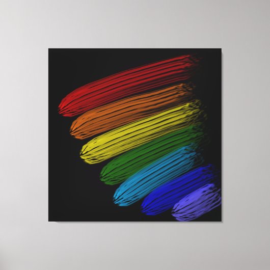 Regenboogstrepen Canvas Afdruk (Voorkant)