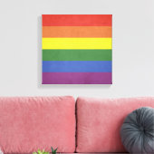 Regenboogstrepen Canvas Afdruk (Insitu (Woonkamer))