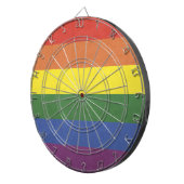 Regenboogstrepen Dartbord (Voorkant Rechts)