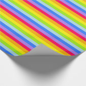 Regenboogstrepen felgekleurde wrap met patroon cadeaupapier (Hoek)