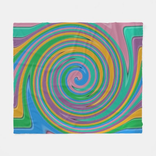 Regenboogstrepen Fleece Deken (Voorkant (Horizontaal))