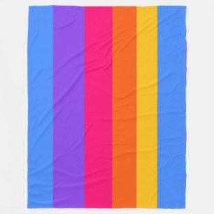 Regenboogstrepen Fleece Deken
