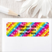 Regenboogstrepen Glitter Adreslabels Etiket (Insitu)