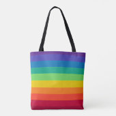 Regenboogstrepen, hartspatten LGBT Tote Bag (Achterkant)