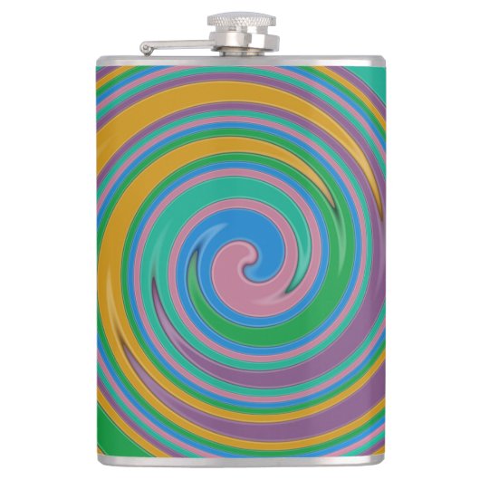 Regenboogstrepen Heupfles (Voorkant)