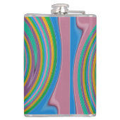Regenboogstrepen Heupfles (Achterkant)