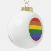 Regenboogstrepen Keramische Bal Ornament (Links)