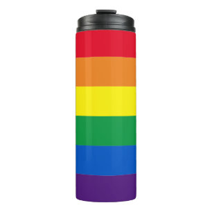 Regenboogstrepen kleuren Lgbt gay flag Thermosbeker