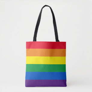 Regenboogstrepen kleuren Lgbt gay flag Tote Bag