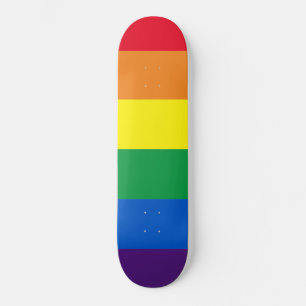 Regenboogstrepen kleuren Lgbt Lgbtq homovlag Persoonlijk Skateboard
