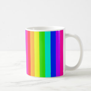 regenboogstrepen kleurrijke balken koffiemok