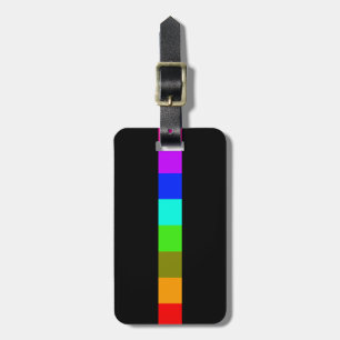 regenboogstrepen, kleurrijke staven bagagelabel