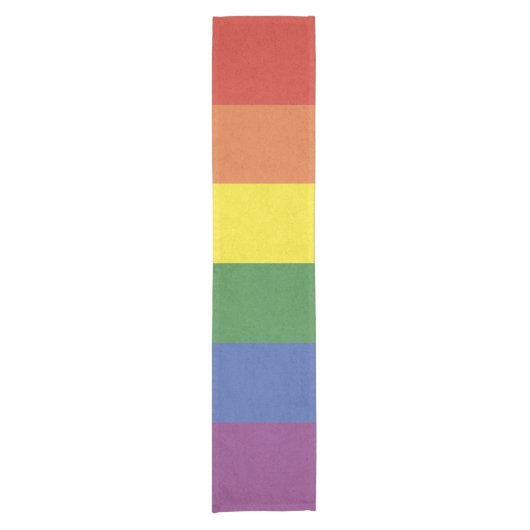 Regenboogstrepen Korte Tafelloper (Voorkant)