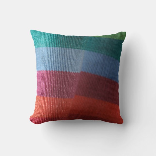 Regenboogstrepen Kussen (Voorkant)