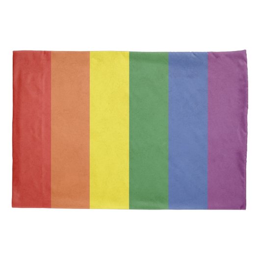 Regenboogstrepen Kussensloop (Achterkant)