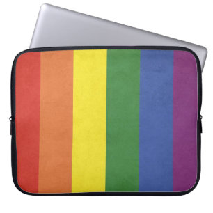Regenboogstrepen Laptop Sleeve