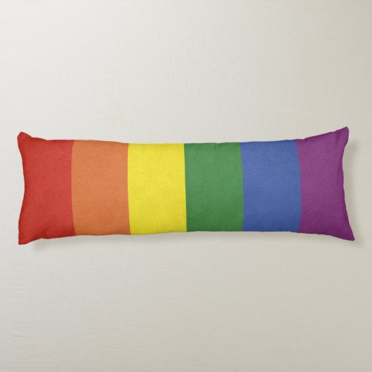 Regenboogstrepen Lichaamskussen (Achterkant)