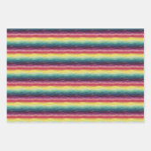 Regenboogstrepen met goud inpakpapier vel (Voorkant 3)