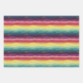 Regenboogstrepen met goud inpakpapier vel (Voorkant 2)