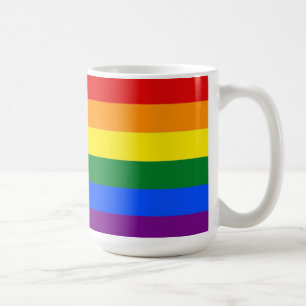 regenboogstrepen patroon mok Liefde is liefde