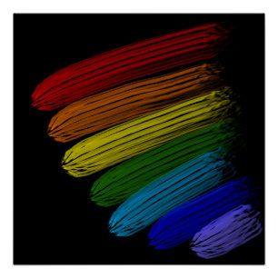 Regenboogstrepen Perfect Poster