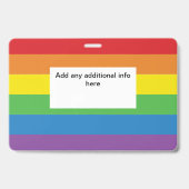 Regenboogstrepen Personeel Medewerkers Foto Event Badge (Achterkant)