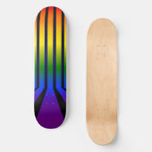Regenboogstrepen Persoonlijk Skateboard (Voorkant)