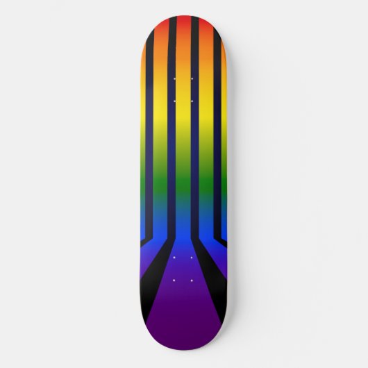 Regenboogstrepen Persoonlijk Skateboard (Voorkant)