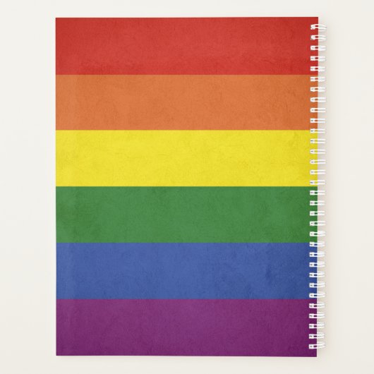 Regenboogstrepen Planner (Achterkant)