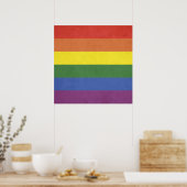 Regenboogstrepen Poster (Keuken)