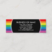 regenboogstrepen QR-code Mini Visitekaartje (Achterkant)