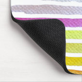 Regenboogstrepen schattige waterverf muismat (Hoek)