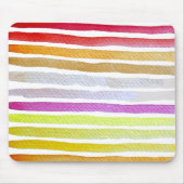 Regenboogstrepen schattige waterverf muismat (Voorkant)