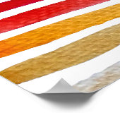 Regenboogstrepen schattige waterverf poster (Hoek)