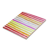 Regenboogstrepen schattige waterverf tegeltje (Zijkant)