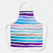 Regenboogstrepen schort van schattige waterverf (Voorkant)