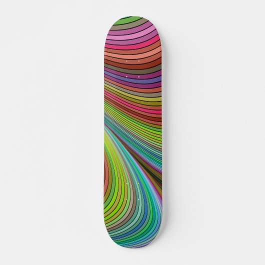 regenboogstrepen skateboard (Voorkant)