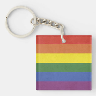 Regenboogstrepen Sleutelhanger