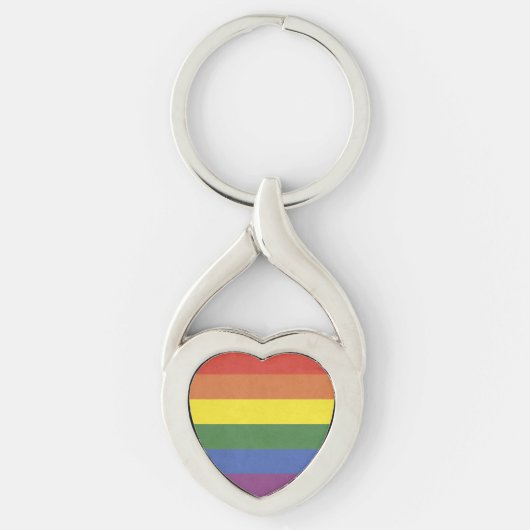 Regenboogstrepen Sleutelhanger (Voorkant)