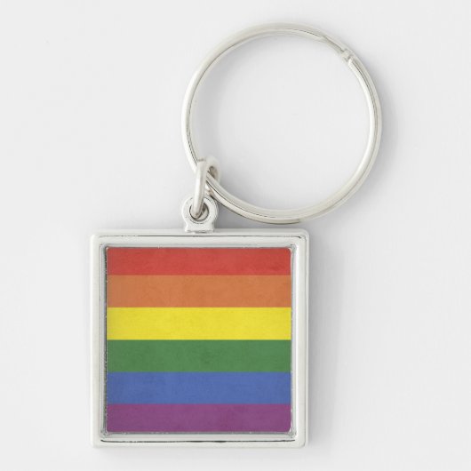 Regenboogstrepen Sleutelhanger (Voorkant)