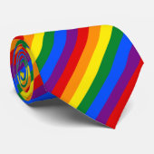 Regenboogstrepen Stropdas (Opgerold)