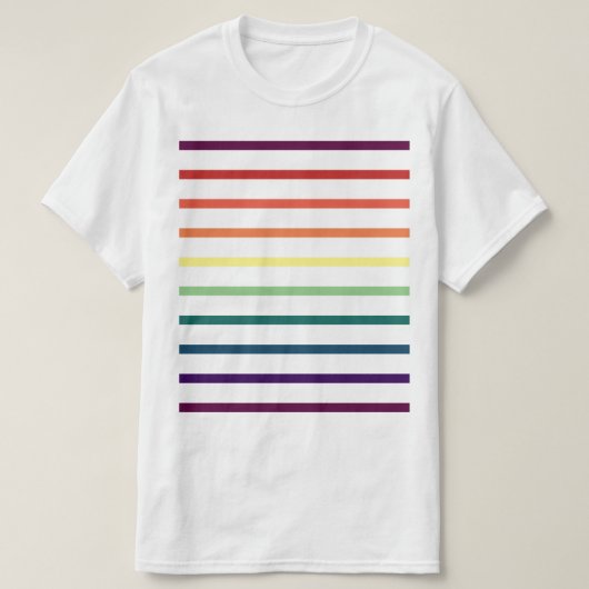 regenboogstrepen t-shirt (Design voorkant)
