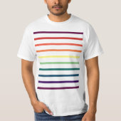 regenboogstrepen t-shirt (Voorkant)