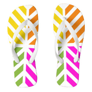 Regenboogstrepen Teenslippers
