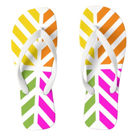 Regenboogstrepen Teenslippers (Voetbed)